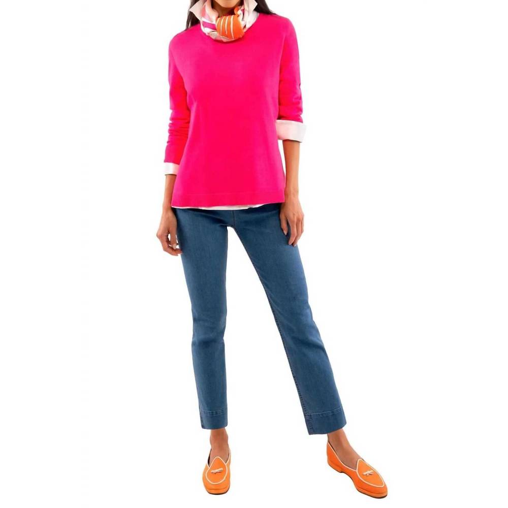 Gretchen Scott Designs Bright Pink Crewneck Sweater